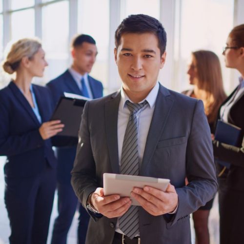 CEO and colleagues representation image from caliberly c-suite recruitment
